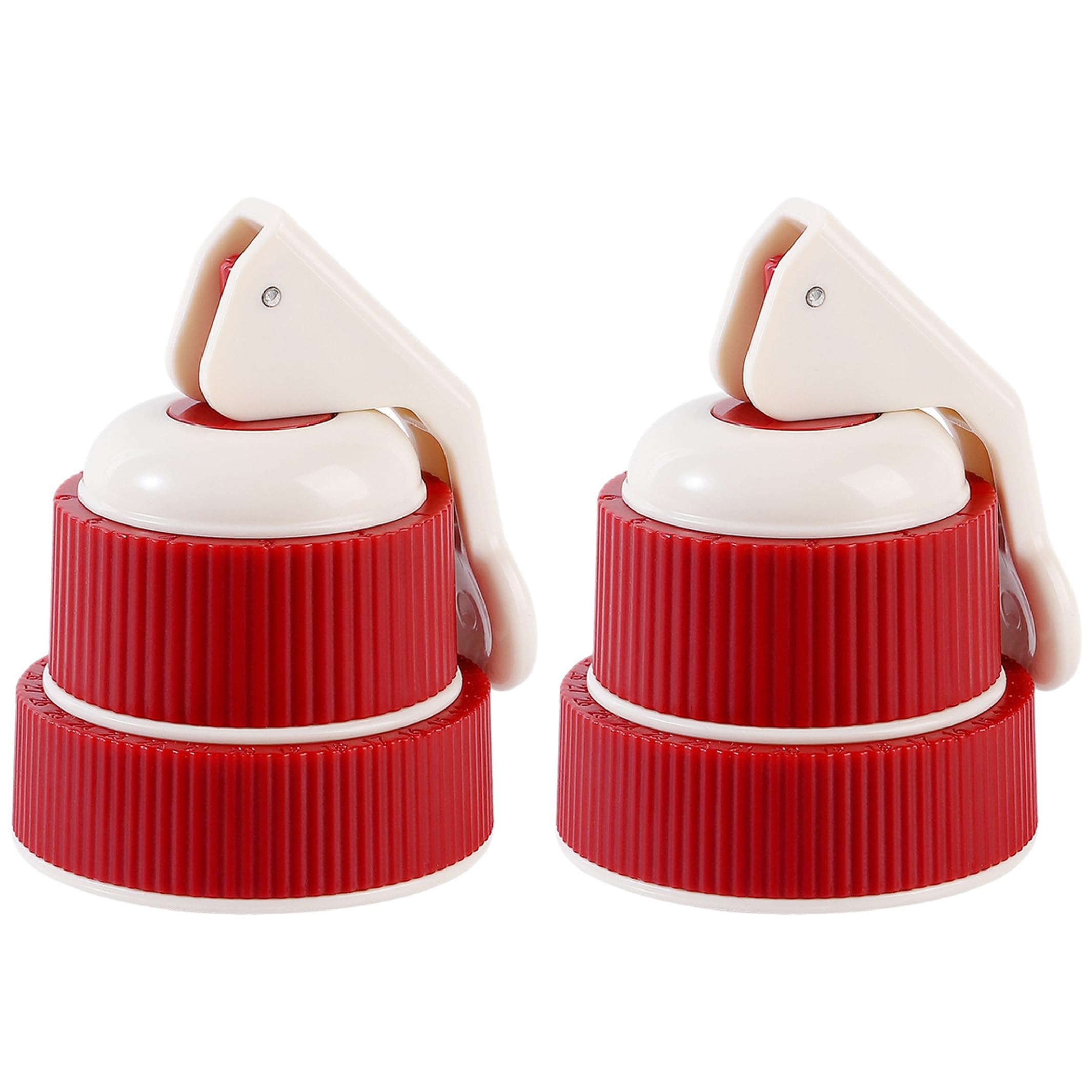 Ginwrek Wine Stopper Wine Stoppers for Bottles, 2 Pack Stoppers for Bottles Vacuum Seal with Date Marker, Leak-Proof Bottle Stopper (Red)