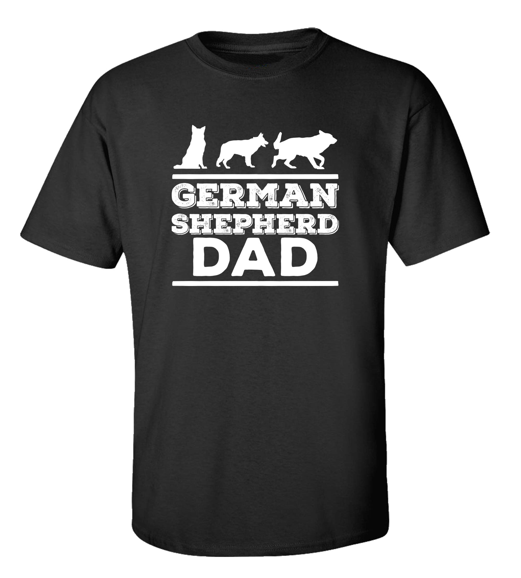 German Shepherd Dad Adult Men's Short Sleeve Tee Shirt Black