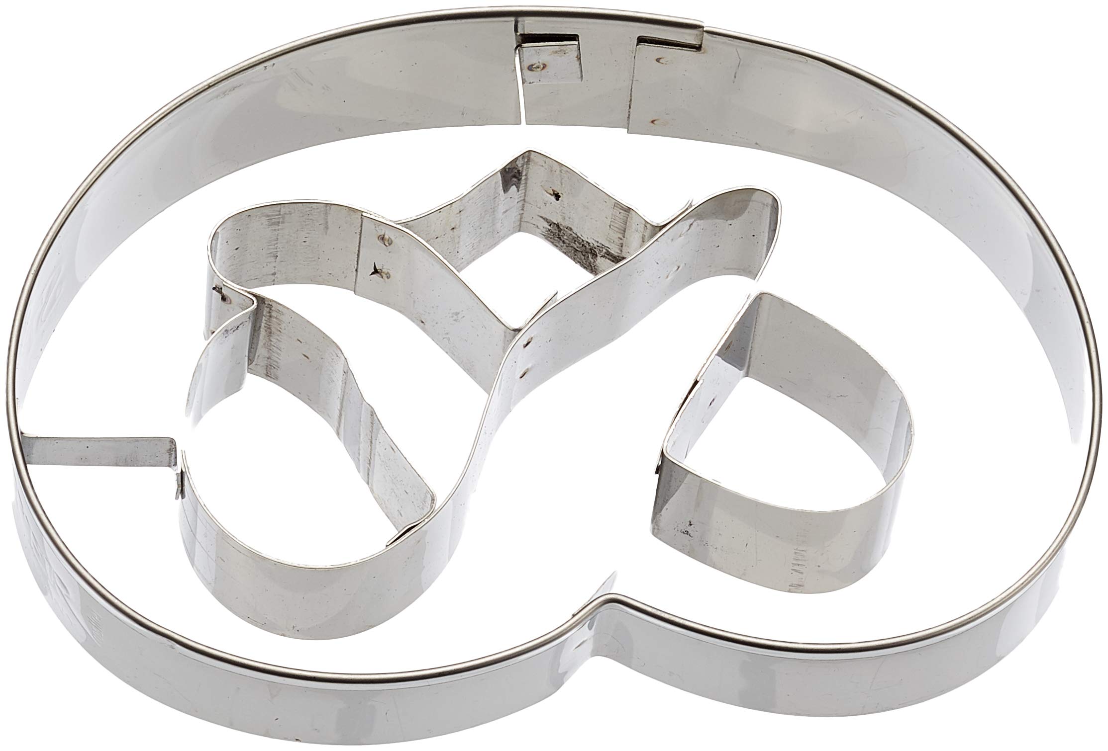 Staedter Embossing Pretzel Shape Cookie Cutter, Silver