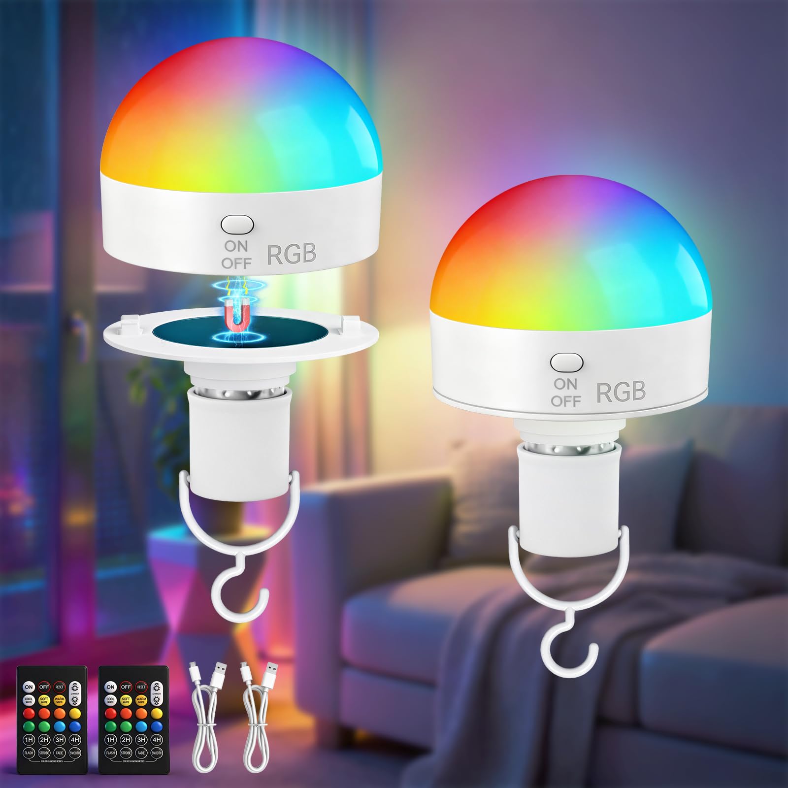 Kimjo Led Lampe E27 Glühbirne mit Fernbedienung