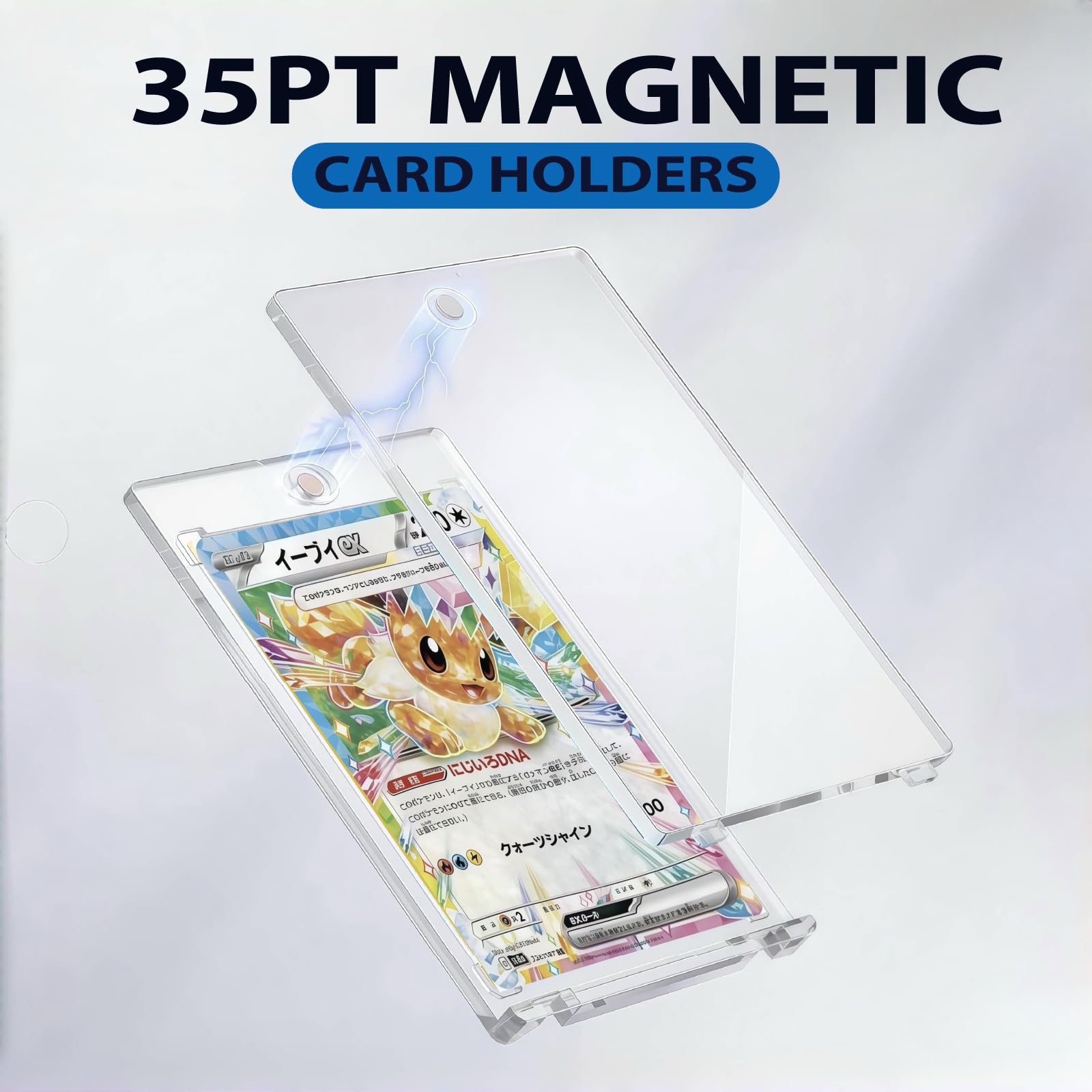 Porta carte magnetico, 35pt One Touch, raccoglitore per carte da baseball, protezione U-V, custodia in plastica rigida per baseball, sport, TCG da collezione, confezione da 100