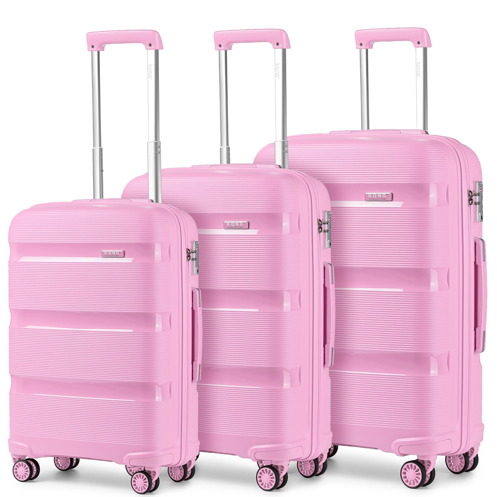 Kono Bagagli- Set di bagagli, of 3, Pink