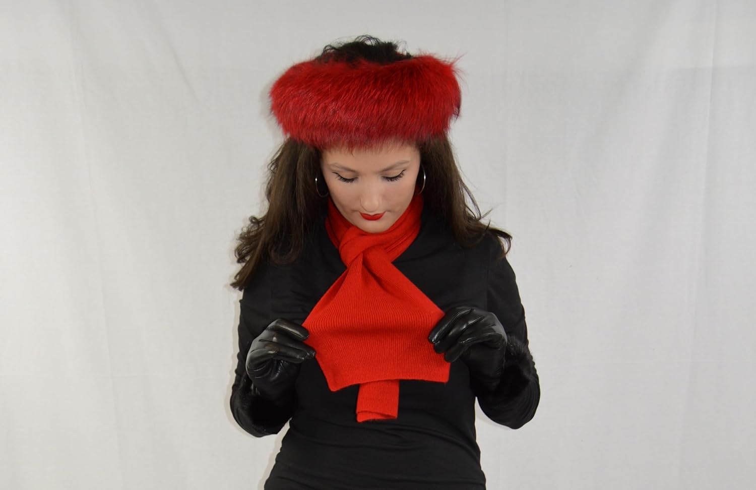 Headband-Headbands-hat-Hats-Cap-caps-Fur-Mink-Collar-Hair Scarf-Fox Headband-Fox-Fur Headband-Headwear
