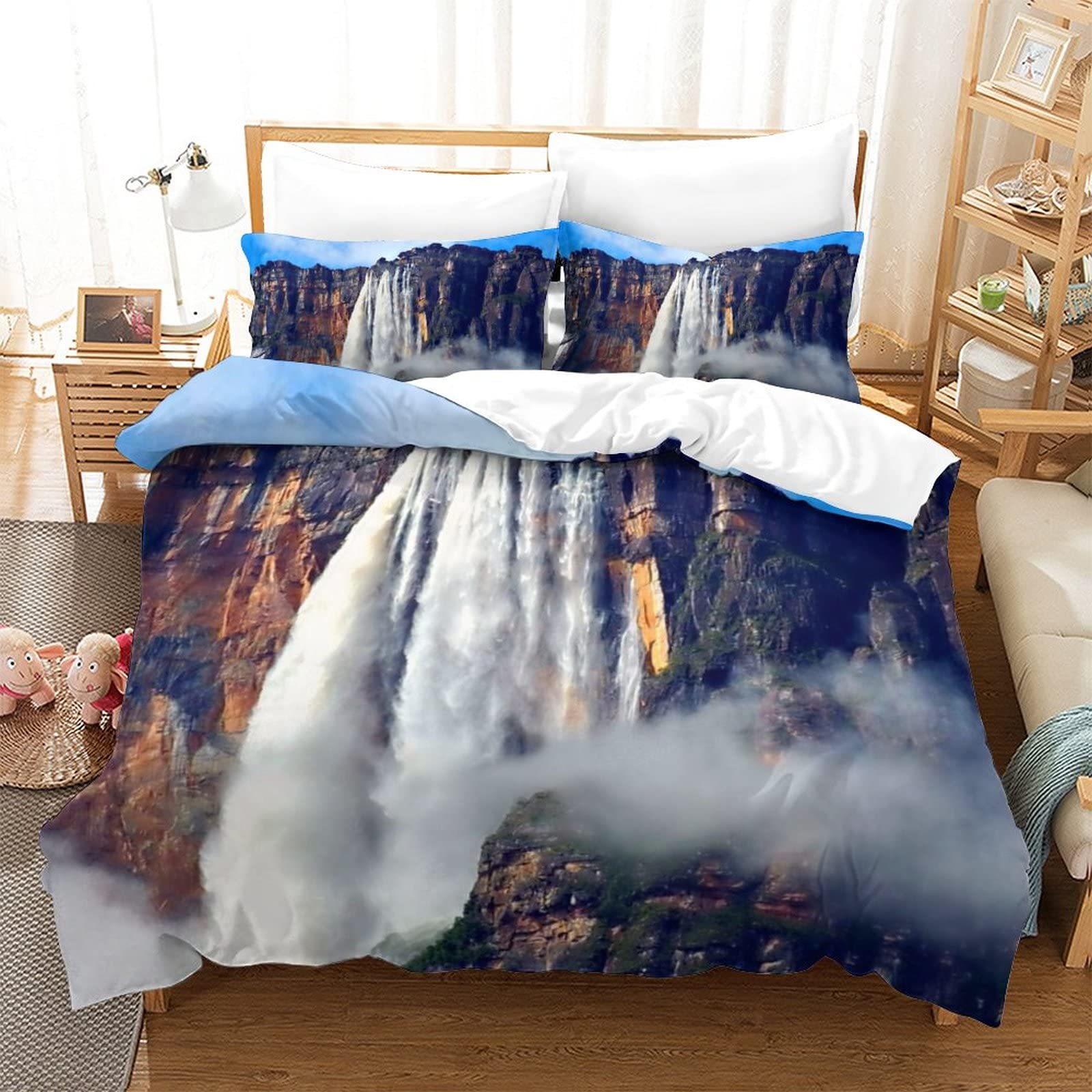 Ensemble de literie 3D Angel Falls pour relooker la chambre des ados et adultes