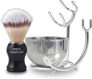 Deluxe Shaving Kit for Men, 3 in 1 Shaving Set, Shaving Brush, Shaving Bowl, Razor & Brush Holder