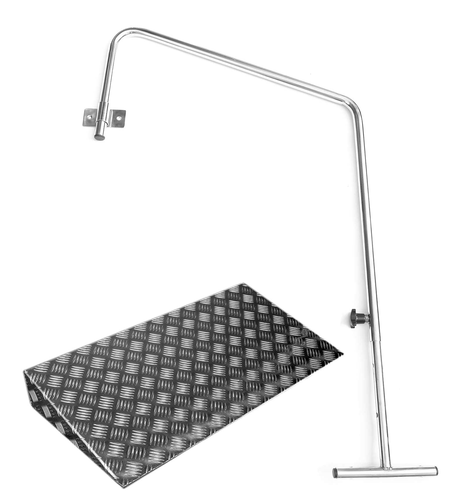 Door Ramp with Protective Edging Strip (3 inch Door Ramp with Rail)