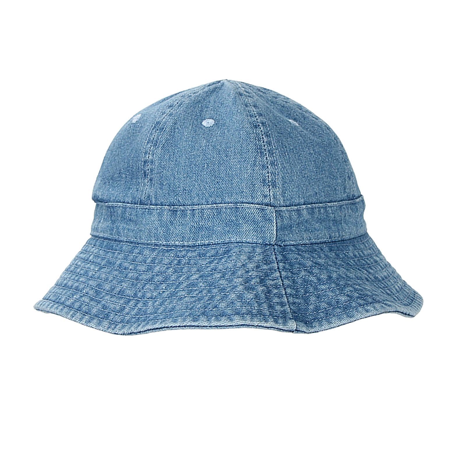 Denim Bucket Hat Stylish Fisherman Hat For Stage Performance Clubs Festivals Medium Blue | Womens Accessories | Hats-image-8