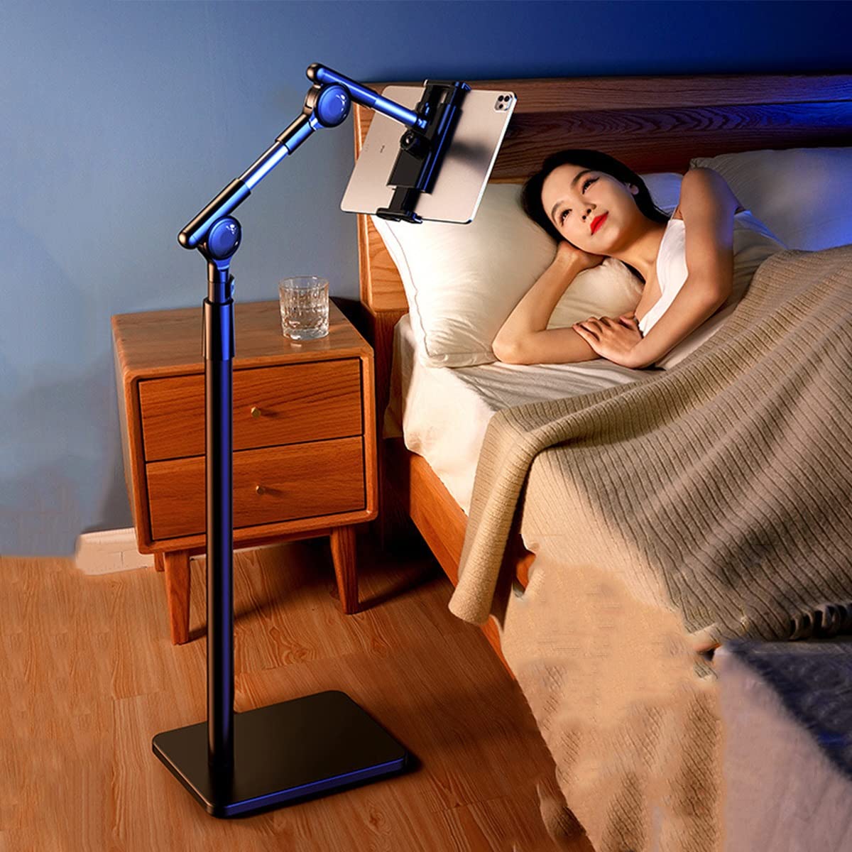 Soporte de Suelo para tabletas, Tableta de cabecera Ajustable con Base Estable(140cm)