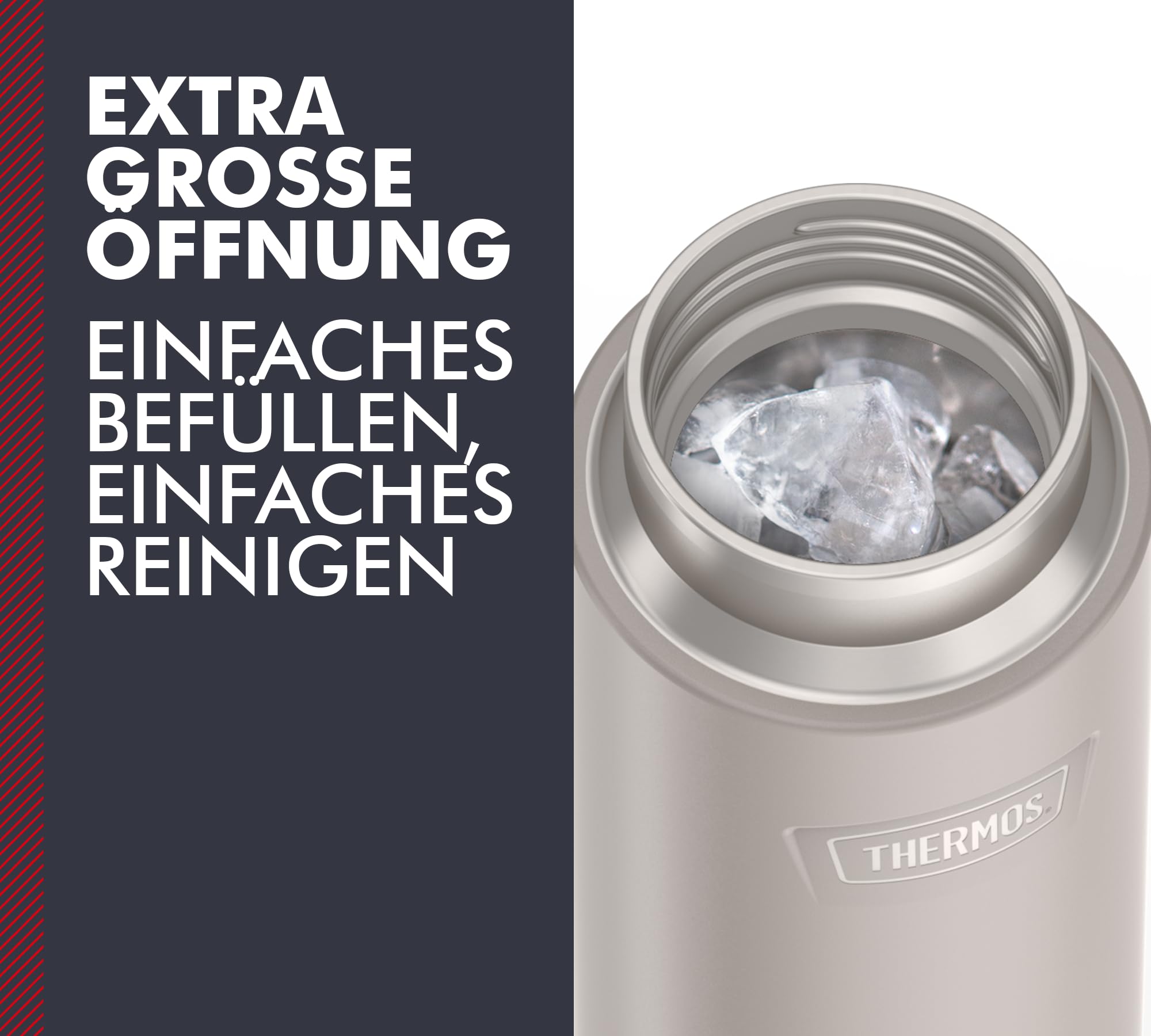 THERMOS ICON BEVERAGE BOTTLE 710 Ml – Roestvrijstalen Geïsoleerde Drinkfles, 18 Uur Warm/24 Uur Koud