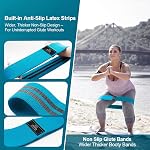 Booty Bands Glute Bands Set, Non-Slip Wider Thicker Fabric Resistance Bands, 3 Resistance Levels for Legs & Glutes Training, Home Workout for Women, Postpartum & Yoga Pilates
