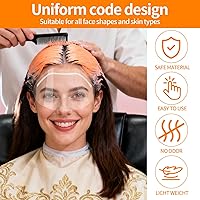 Vista 3 de 100 protectores faciales transparentes – Escudo de ojos después de cirugía de cataratas, visera de ducha para adultos, protector de ojos