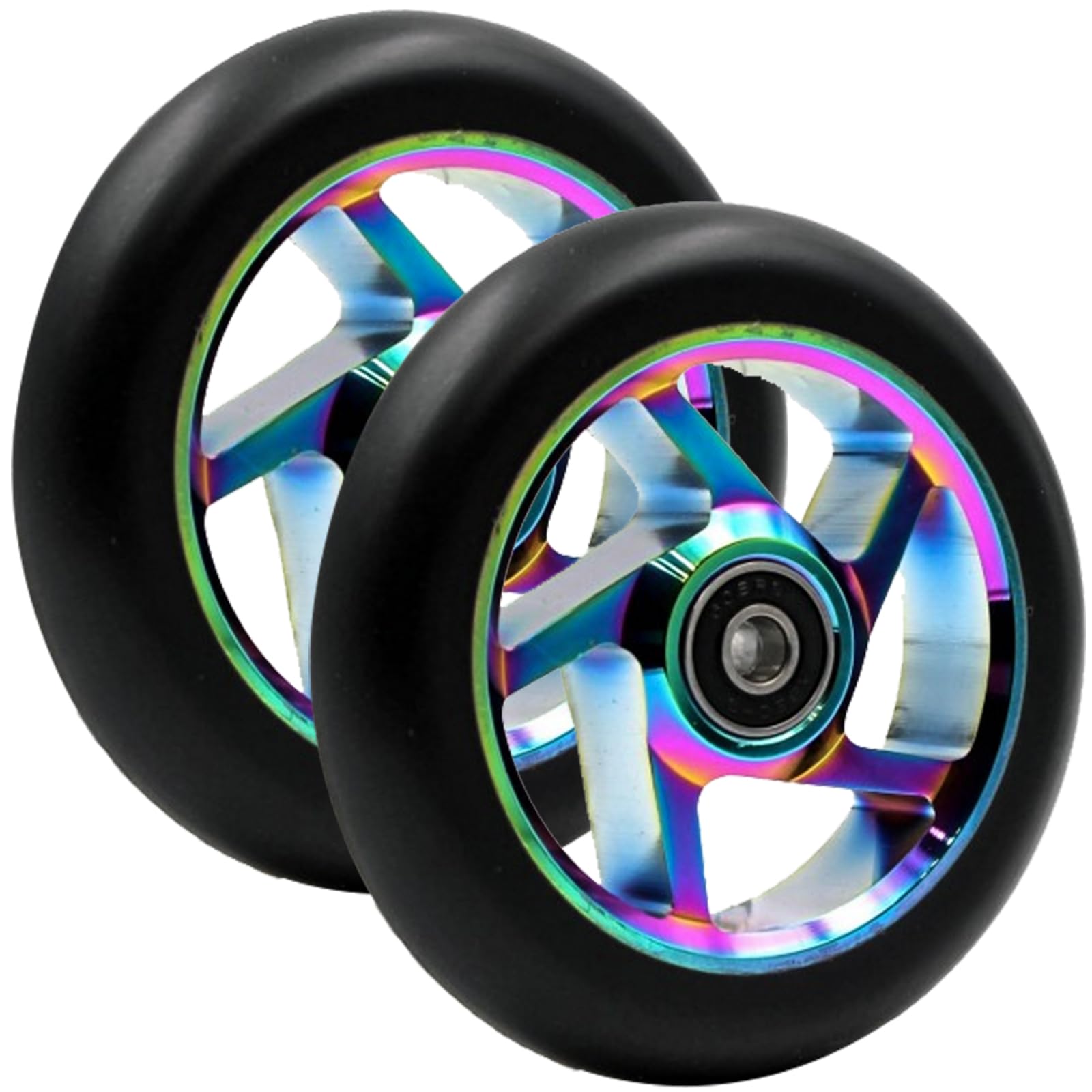 2 szt. kół do hulajnogi wyczynowej 100 mm, koła zapasowe Pro Stunt z łożyskami ABEC-9, kompatybilne z Razor, Apolloa, Cox Swain i większością hulajnóg freestyle