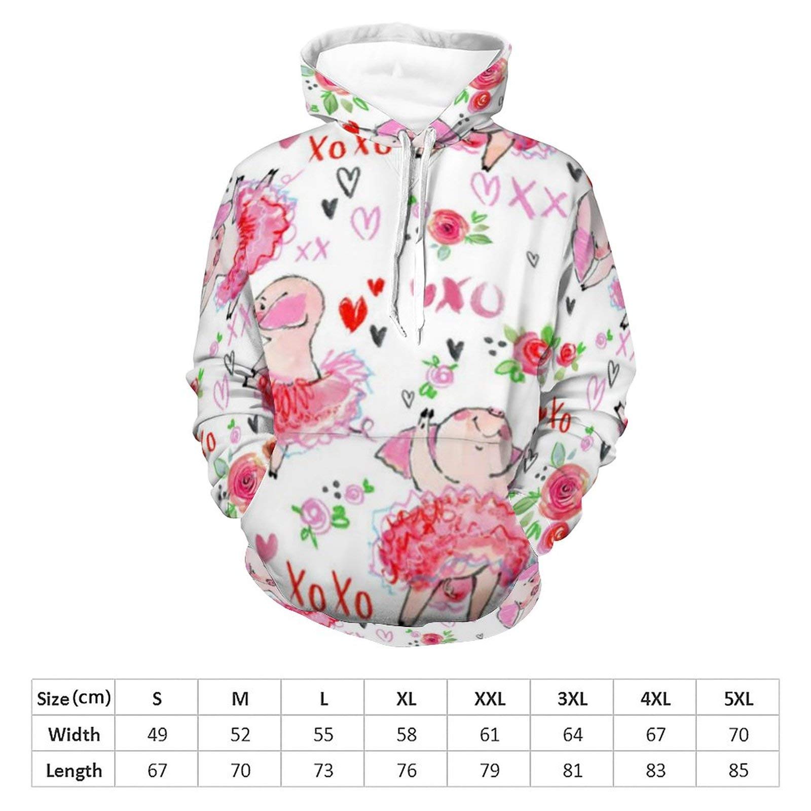 AERICKON Felpa con cappuccio unisex con stampa 3D, classica, comoda, autunnale, con tasca, per vacanze e strada