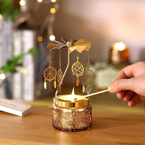 Miniatura 8 de Regalos únicos de cumpleaños para mujeres, regalo de mariposa para mamá, velas giratorias, ideas de regalos para mejor amiga, regalos de