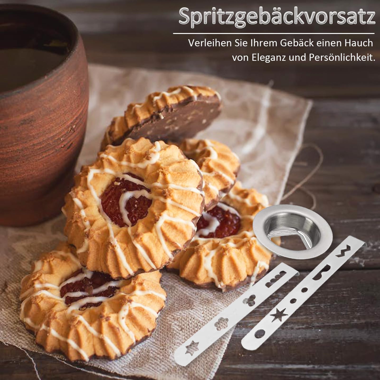 Accessorio per pasticceria in acciaio inox per tritacarne e