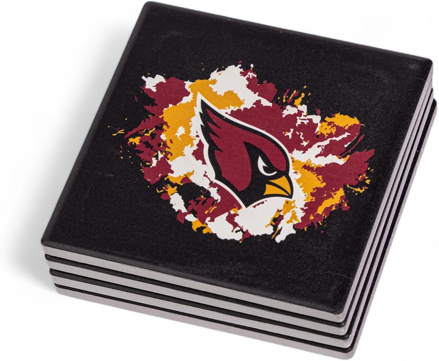 The Memory Company Officially Licensed 4-Pack Team Logo Ceramic Blast Coaster Set, Arizona Cardinals
