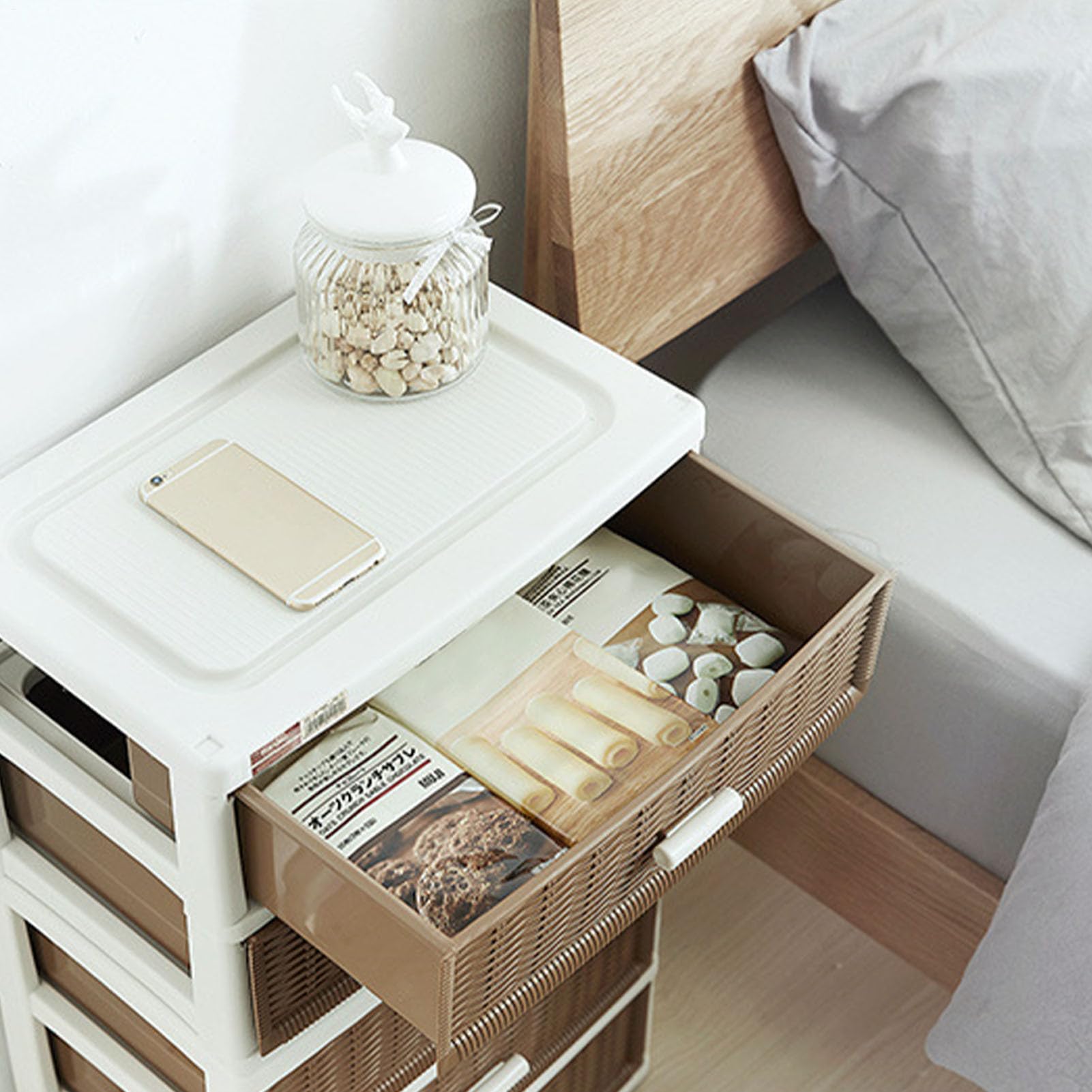Cajas de almacenamiento con cajones, cajas de almacenamiento con cajones | cajas de almacenamiento apilables de imitación de ratán, cajones de almacenamiento apilables