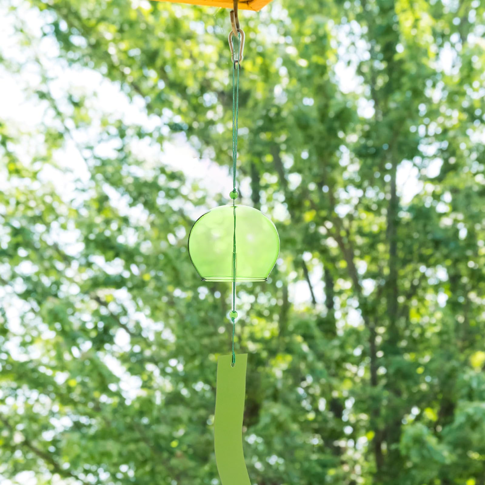 Artibetter 6 Pezzi Campanelli Eolici da Esterno in Vetro Trasparente Suono Rilassante, Design Creativo e Semplice, Decorazione per Balcone e Giardino