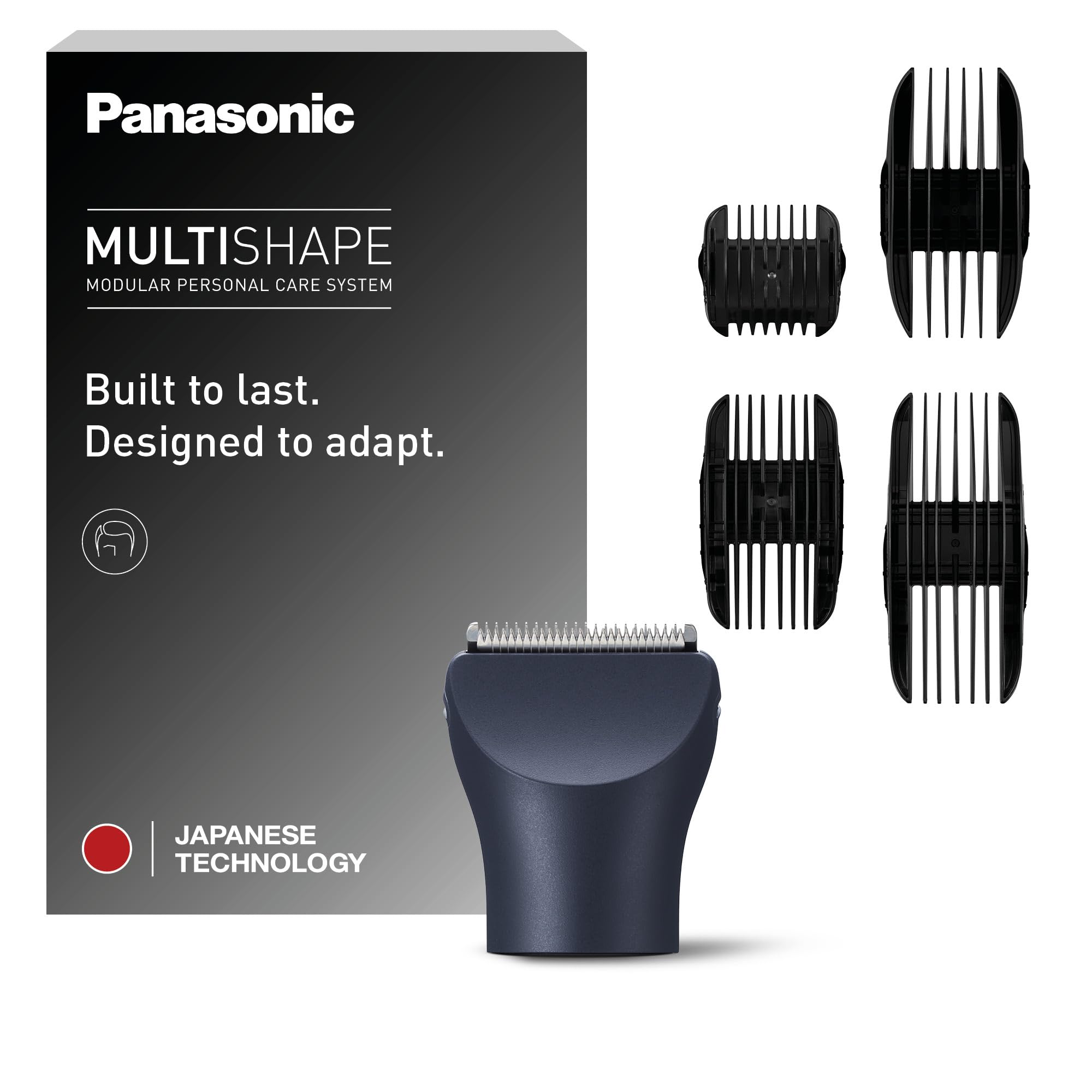Panasonic ER-CHC1-A301 MULTISHAPE [Sistema Modulare per la Cura della Persona] Accessorio Testina Tagliacapelli, 15 Impostazioni di Lunghezza, 4 Pettini, Nero