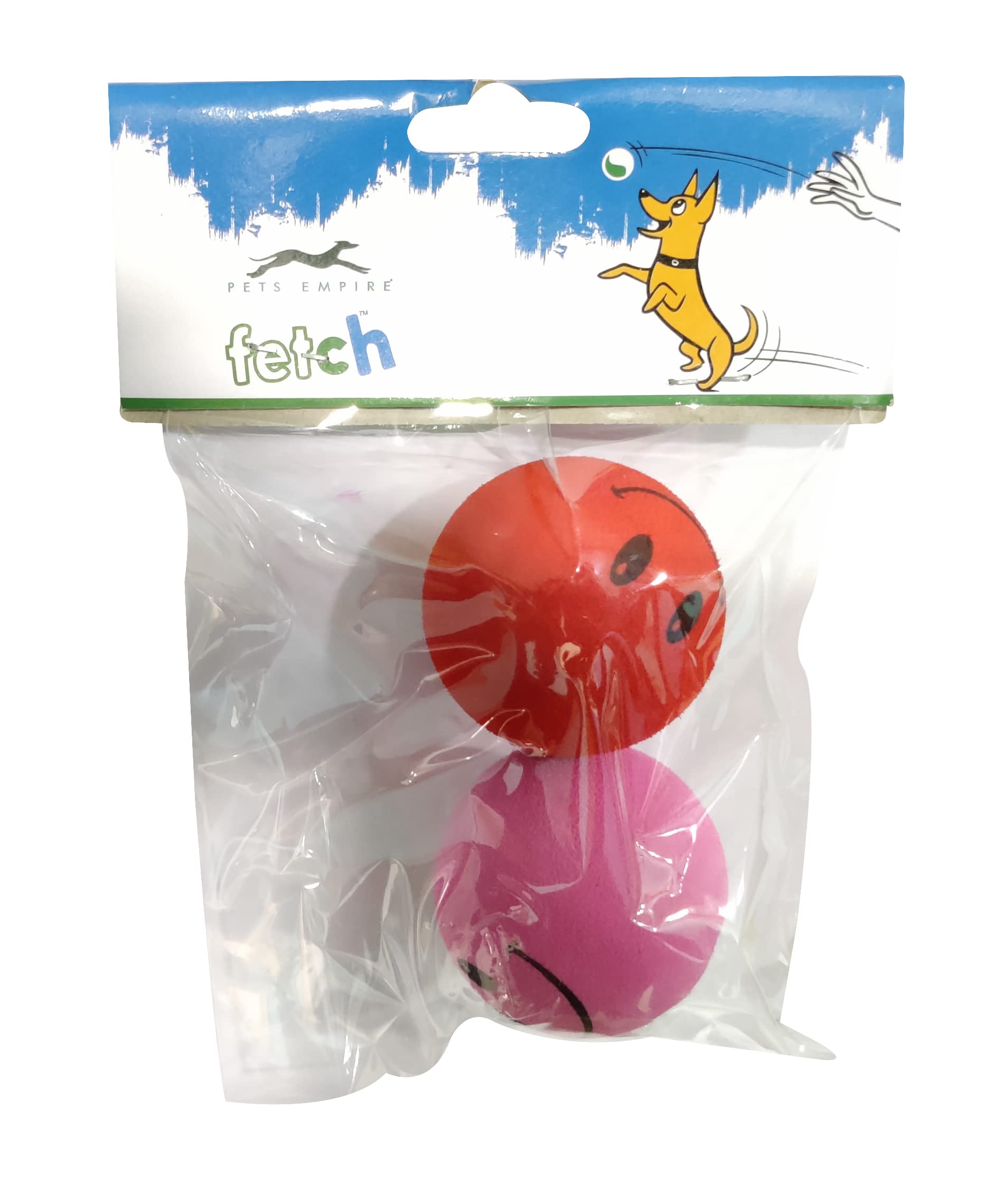 PETS EMPIRE Soft Rubber Smiley Pet Balls, Bite Resistant Bouncy Cat Ball, Indestructable Pet Training Balls, Non- Toxic Pets Toy, Chew Toys Large Bounce Ball for Cats, Kitten - Pack of 2 (B09KY2MJ4B) Amazon Price History, Amazon Price Tracker