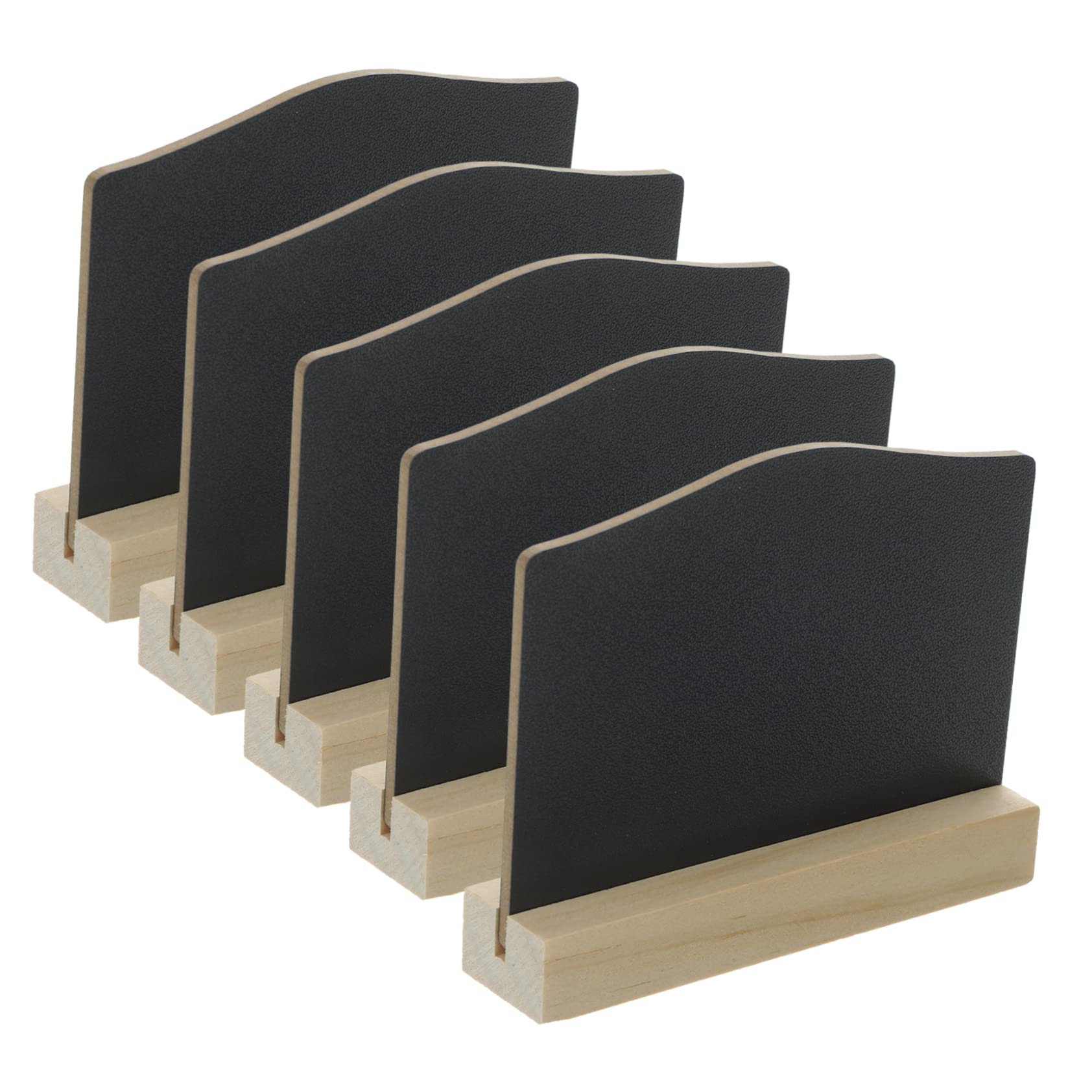 ARTIBETTER 5Pcs Double Sided Wooden Chalkboard Tabletop Blackboard for Home Decor Party Signage Easy to Write Reusable for Menu Display and Creative Projects