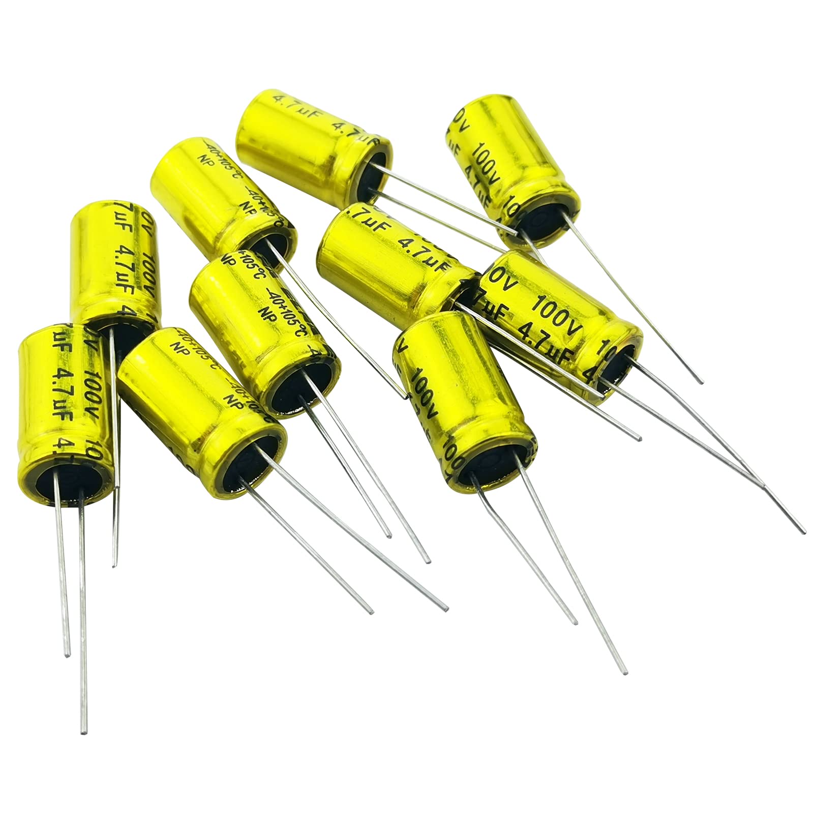 Generic 4.7uF 100V Round Copper NP Electrolytic Capacitor