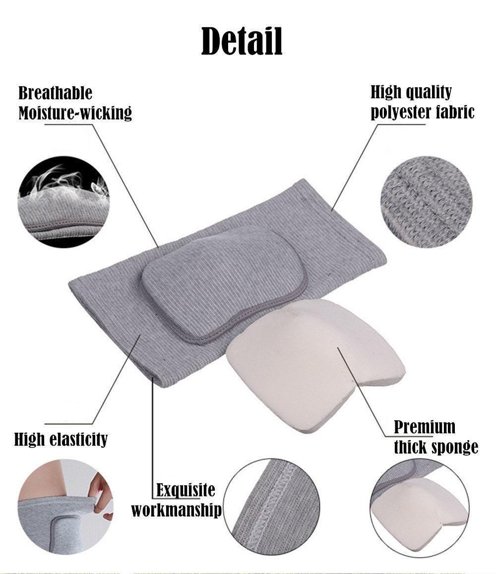 Bеѕt Cуbеr Mоndау 🔥 LZEEM Soft Kneepads Cotton Volleyball Tennis 1 Pair-Women Pole Dance Yoga Knee Protector Guards for Athletic Use Adult Cycling Gym Workout Exercise Skating Knee Brace Support With Sponge (Black, M)