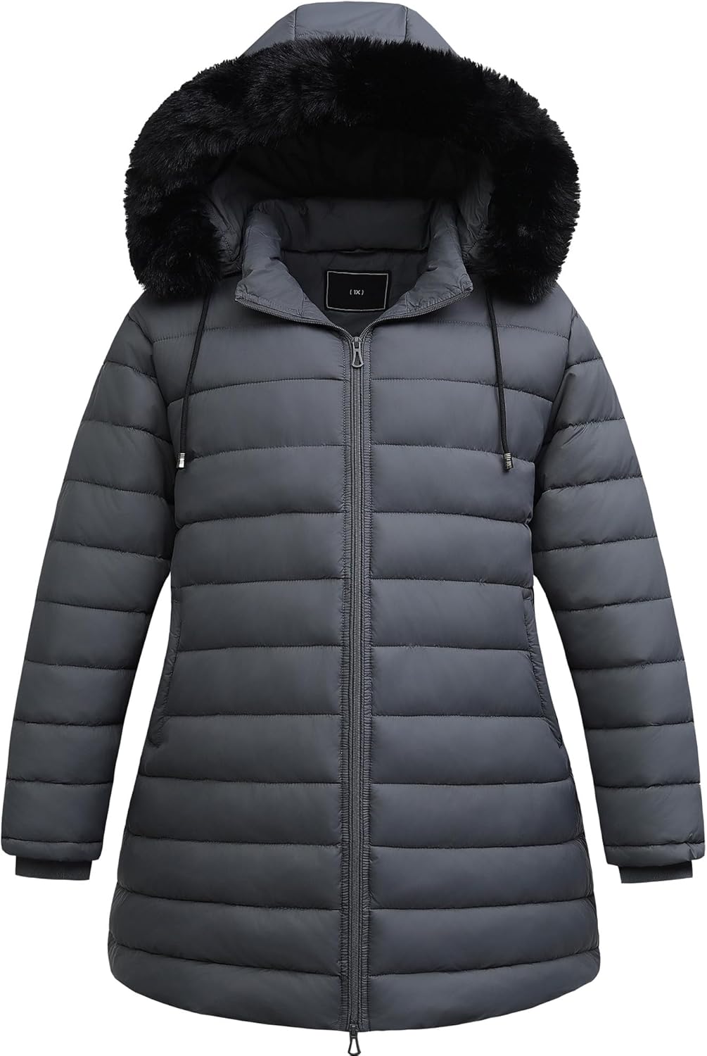 Women’s Plus Size Thermal Down Coat Parka | Windproof,Waterproof,Flannel Lined,Detachable Hood,Warm for Winter