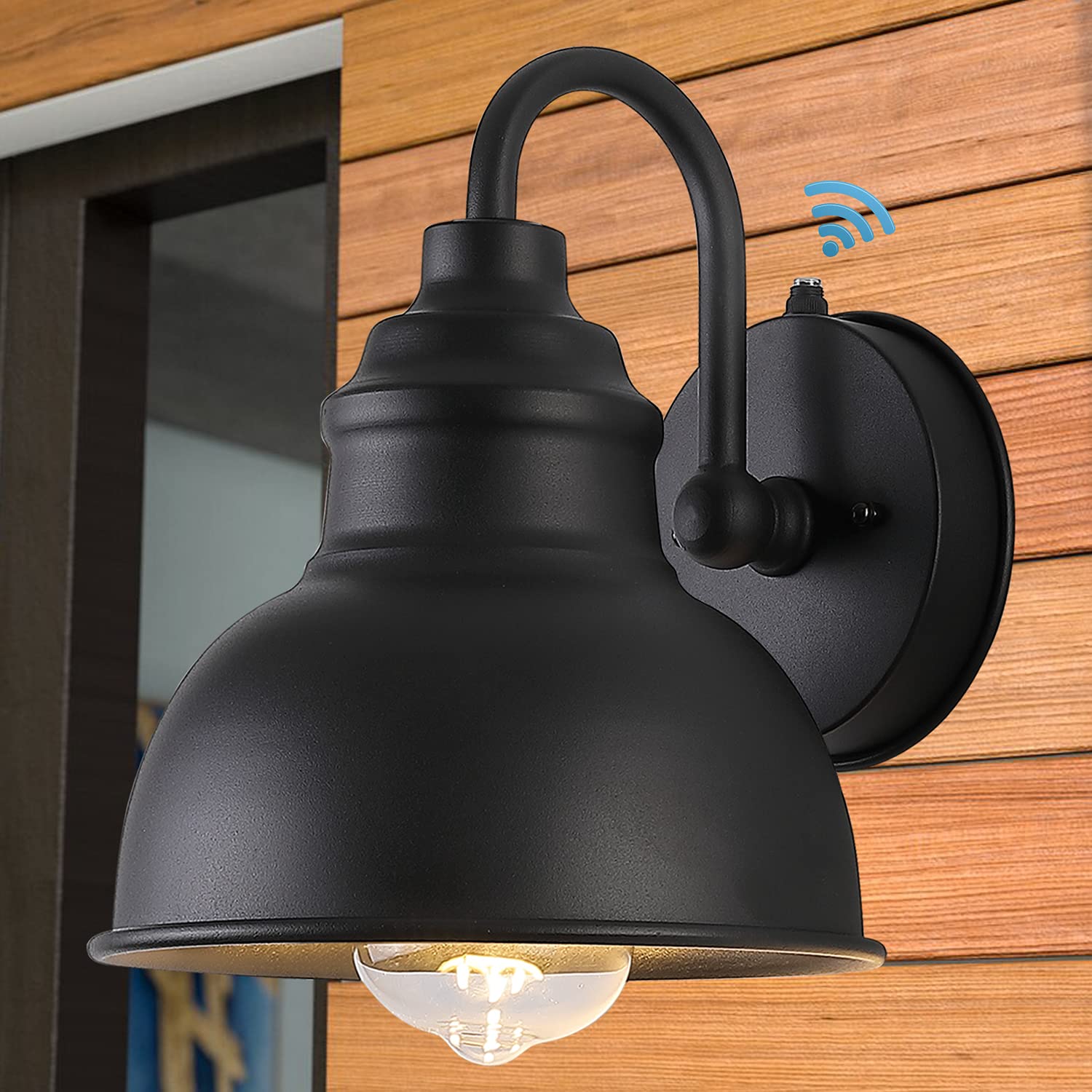 Dusk to Dawn Sensor Outdoor Wall Lanterns with Light Bulb ,Sensor Porch