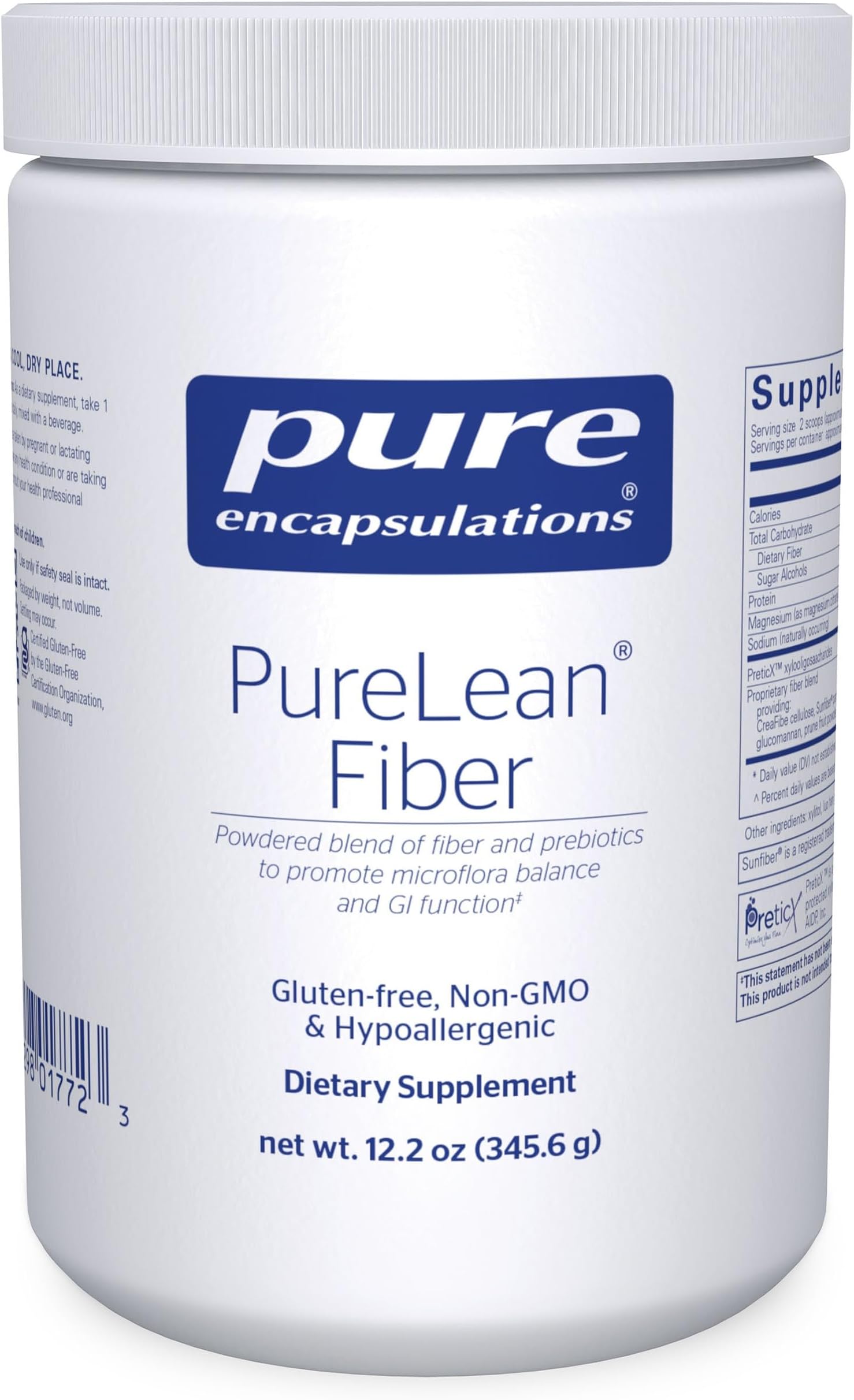 PureLean Fiber | Powdered Blend of Soluble and Insoluble Fibers and Probiotics to Promote Microflora Balance and GI Function* | Supports Healthy Digestion* | 12.2 Ounces*