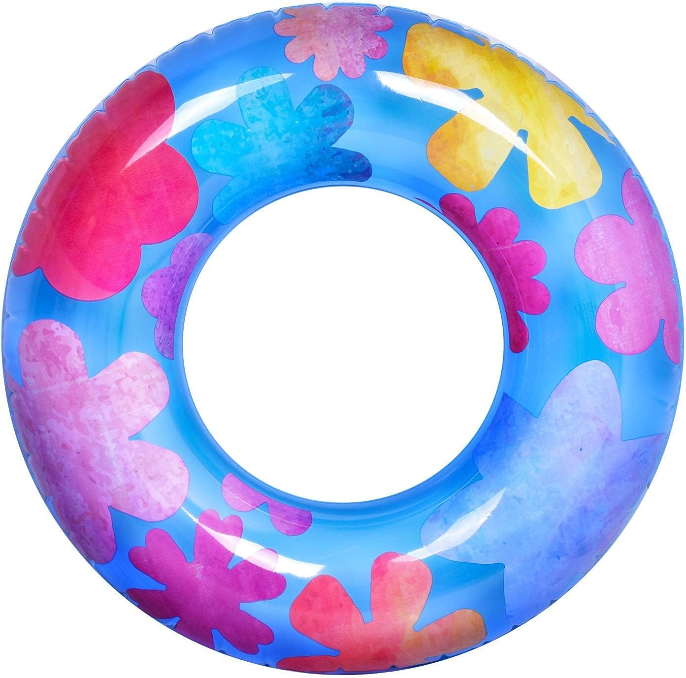 FUN LITTLE TOYS Flower Pool Floats 32.2” (3 Pack), Swimming Rings for Kids Adults, Inflatable Pool Floats, Pool Tubes Summer Beach Water Float Party Pool Toys : Toys & Games