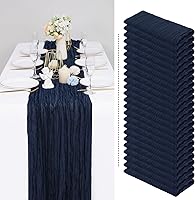 Vista 312 de Showgeous 10 Pack Baby Pink Cheesecloth Table Runner 10FT Long Semi-Sheer Gauze Table Runner Boho or Rustic Wedding Decor for Wedding Decor Arch