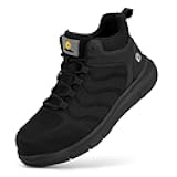 FitVille Extra Wide Work Boots for Men Composite Steel Toe Safety Boots High Top Work Shoes for Men