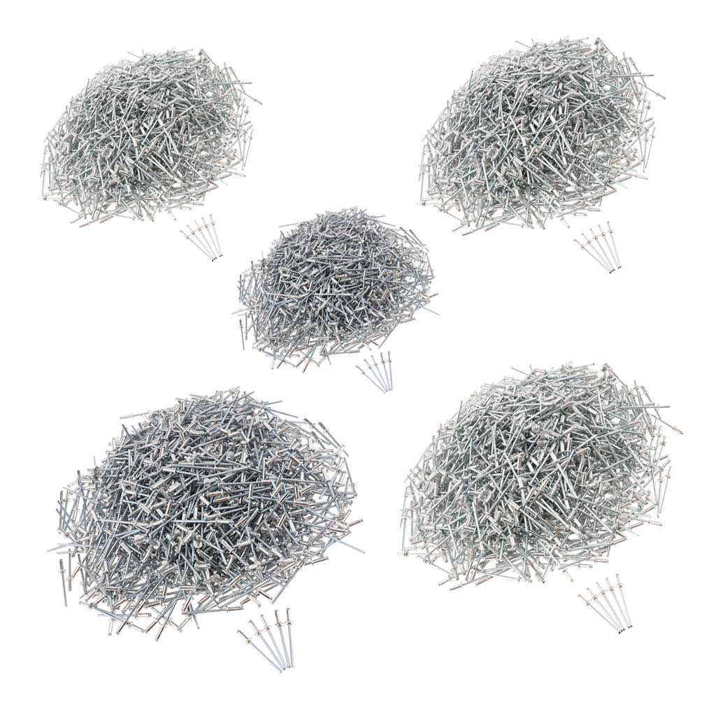 1000x Dome Head Pop Rivets Ouverts en Aluminum 3mm - 3.0x8mm