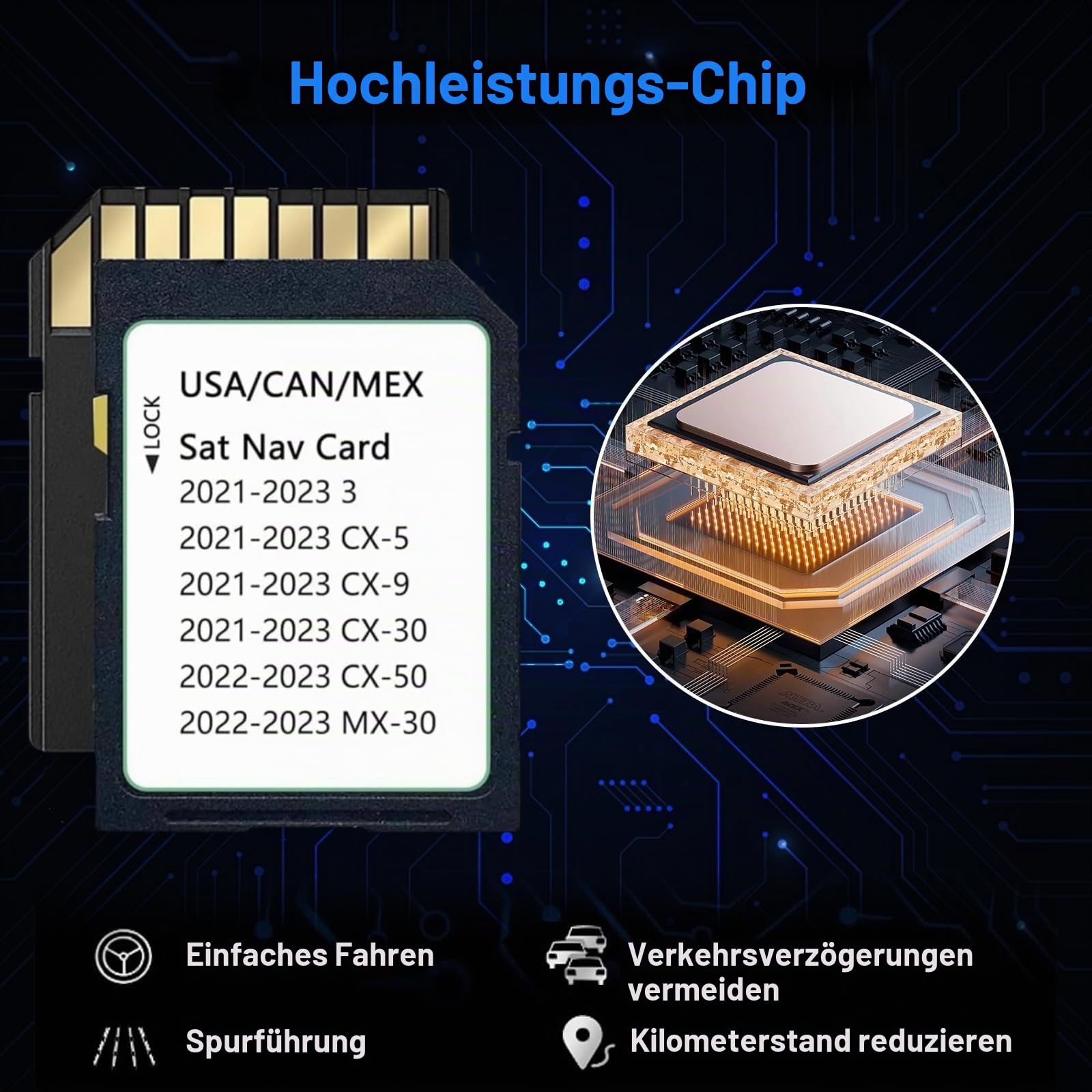 2025 Upgraded Navigation SD Card Map USA/CAN/MEX Cx5/Cx9/Cx50/Cx30 2021/22/23 Mx30 2022/23