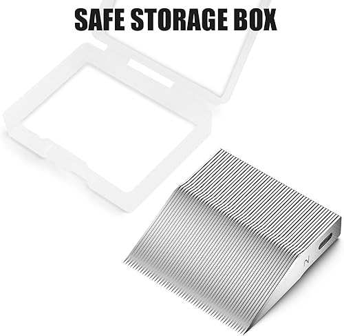 Miniatura 5 de JTIEO Paquete de 60 cuchillas Exacto #2, SK5 de acero al carbono, cuchillas de repuesto para cuchillos de arte con estuche de almacenamiento para