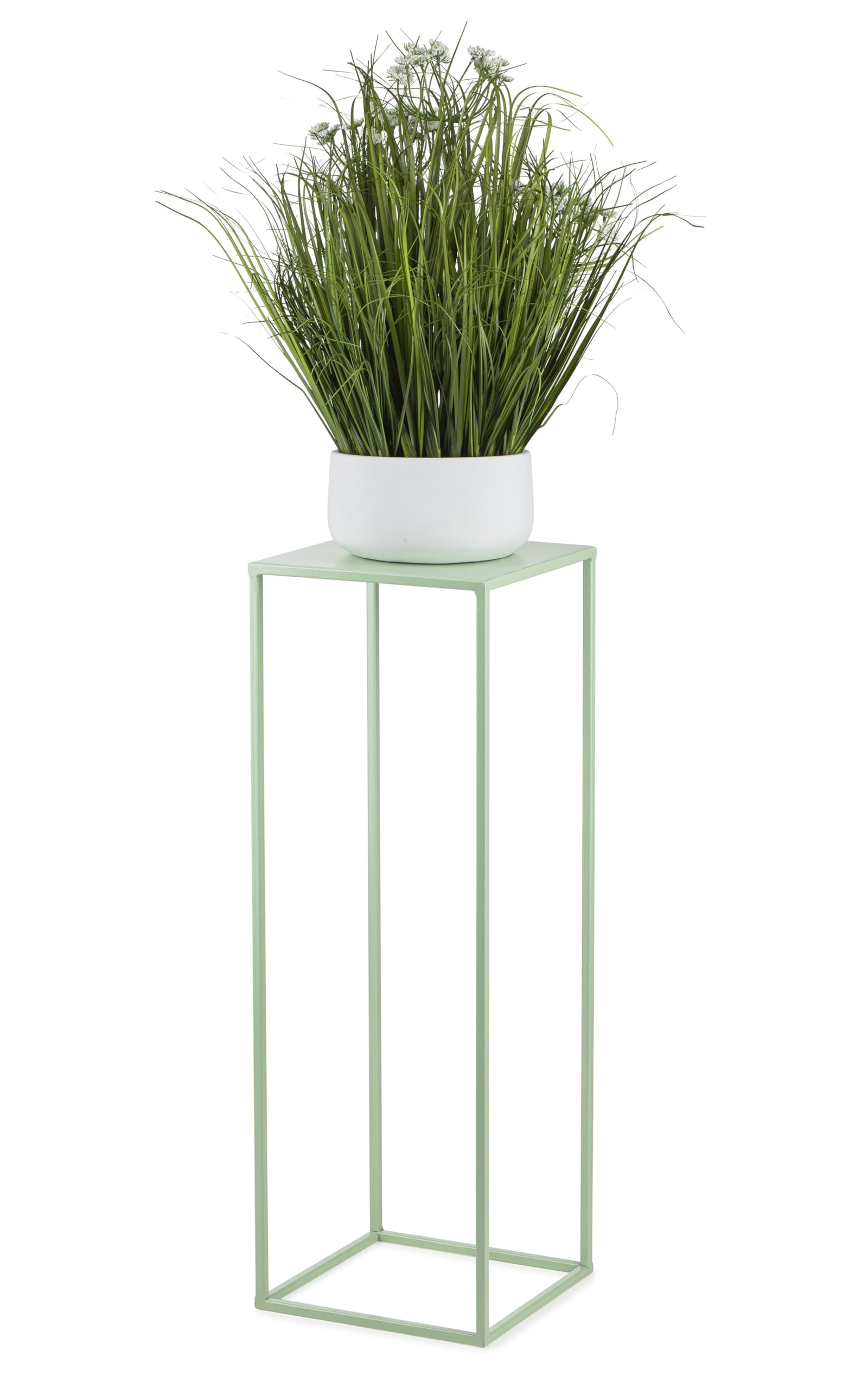 Howhomely Teal Metal Flower Stand, Green Blue, 70 Cm High, Solid And Robust Metal Flower Stool, Plant Stand For Decoration In Living Room, Bedroom Or Office