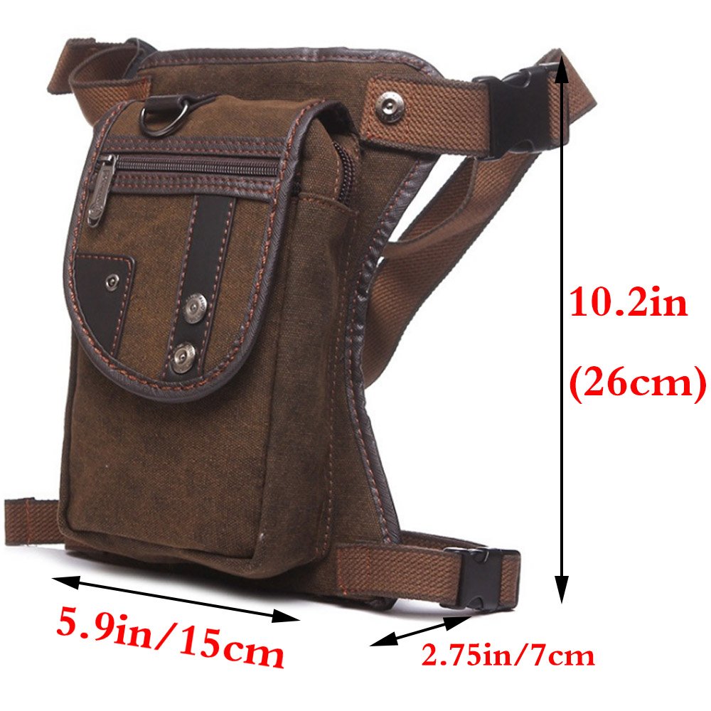 Sac Banane Multifonction en Toile, Sac Tactique Militaire, Petit Sac pour la Course, Le Camping, la randonnée, la Moto, Le Cyclisme, Le Sac à bandoulière