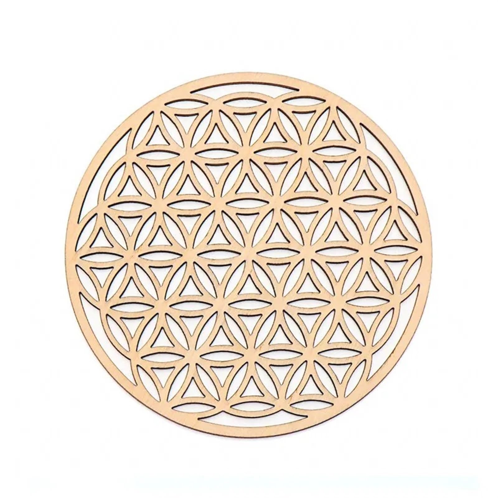 place mats for table 10PCS Round Edge Circle Engraved Coasters Wood Stone Crystal Set Table Mat Kitchen Supplies for Kitchen Restaurant Dining Table(C 10PCS)