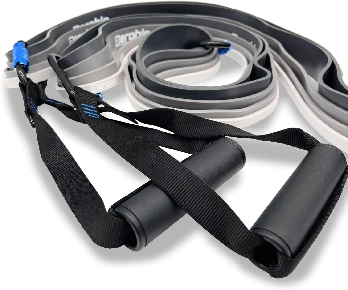 Bandes De Résistance Fitness Avec Poignées – Dispositif D’entraînement Multifonction – Idéal Yoga, Pilates, Stretch – Portable Et Compact