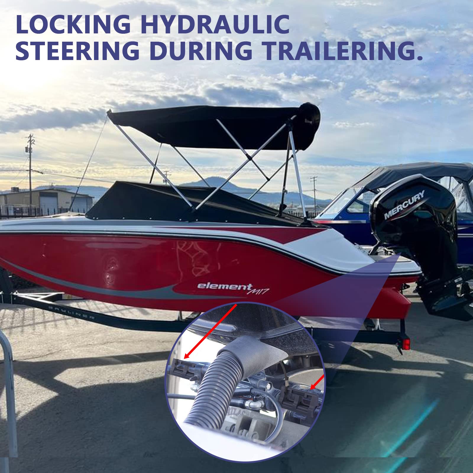 Hydraulic Steering Lock, 4 Outboard Motor Steering Lock