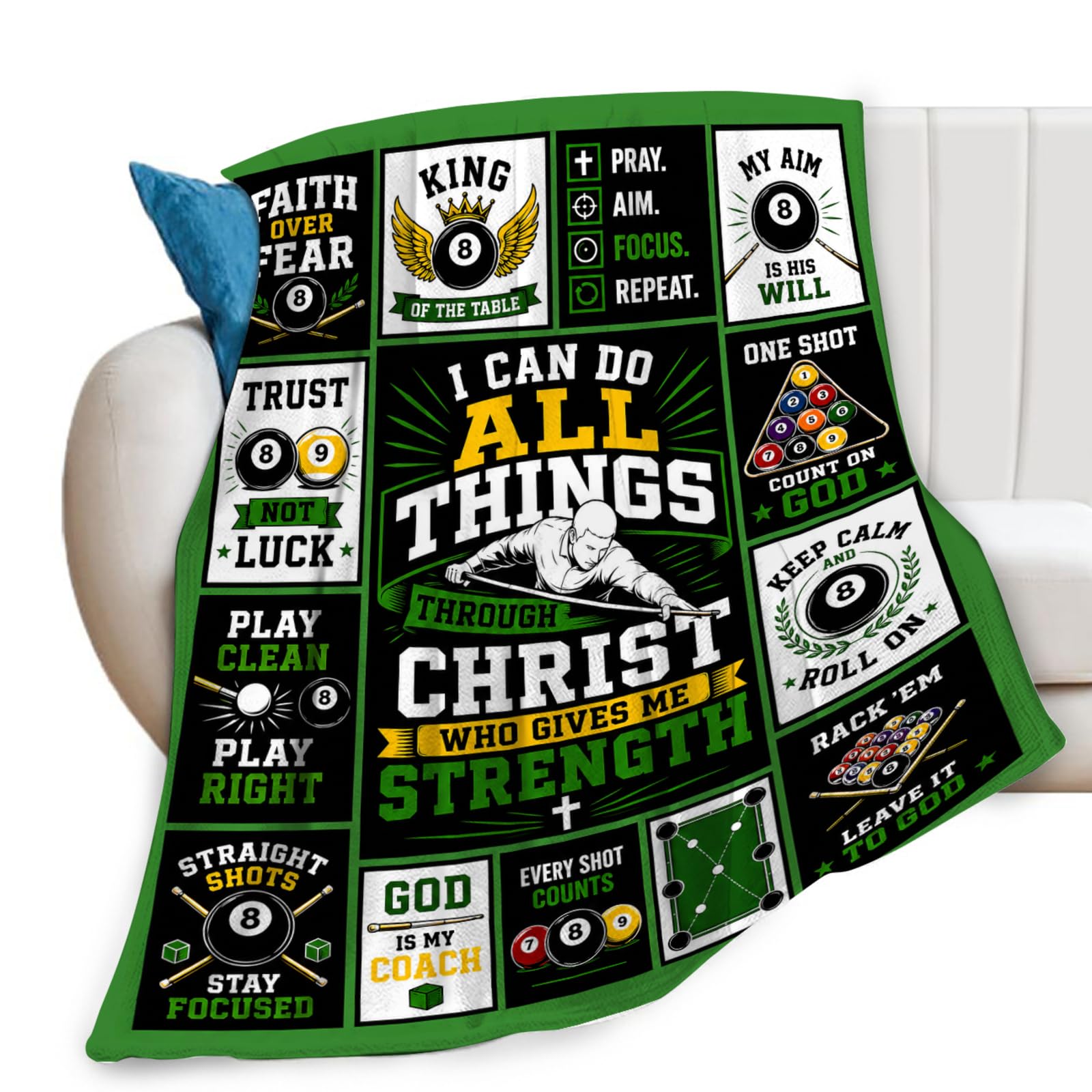 Mecowcm Christian Blliards Throw Blanket Decor Gifts Stuff 40"x50"