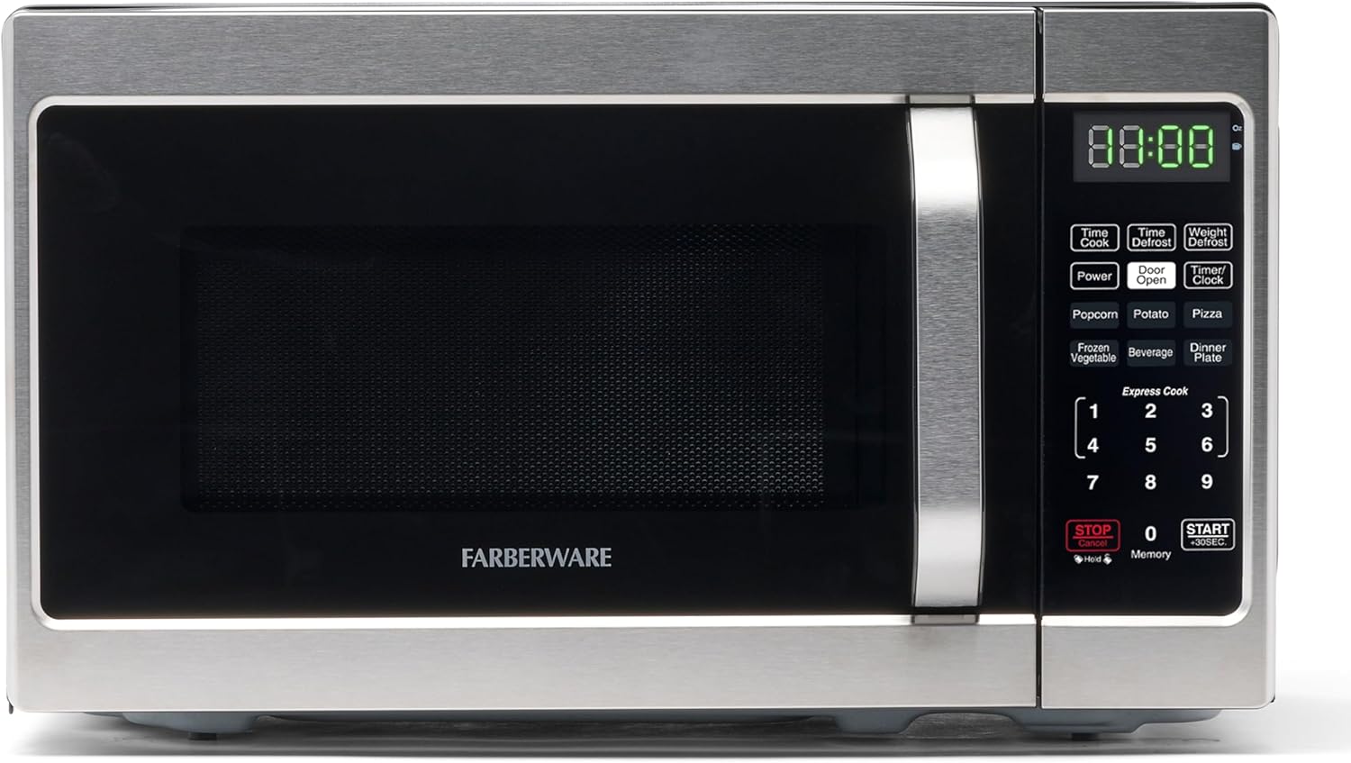 Farberware 0.7 Cu. Ft. Countertop Microwave Oven – 700 Watts Power, Auto Cook Settings, Defrost, Easy Clean and Child Safety Lock – Stainless Farberware 0.7 Cu. Ft. Countertop Microwave Oven – 700 Watts Power, Auto Cook Settings, Defrost, Easy Clean and Child Safety Lock – Stainless