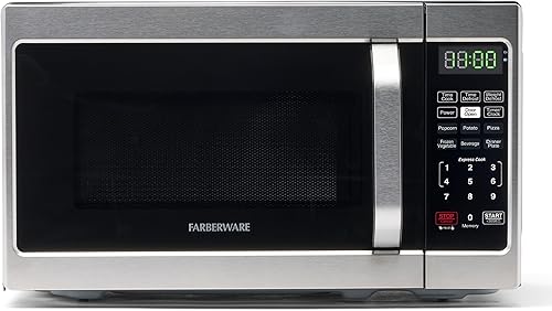 Miniatura 15 de Farberware Horno microondas de encimera de 0.9 pies cúbicos – 900 vatios de potencia, ajustes de cocción automática, descongelación, fácil limpieza