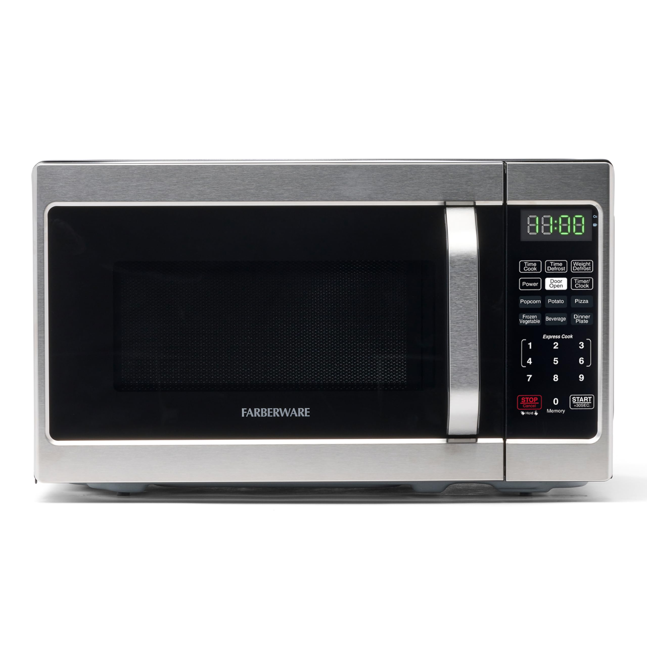 0.7 Cu. Ft. Countertop Microwave Oven – 700 Watts Power, Auto Cook Settings, Defrost, Easy Clean and Child Safety Lock - Stainless