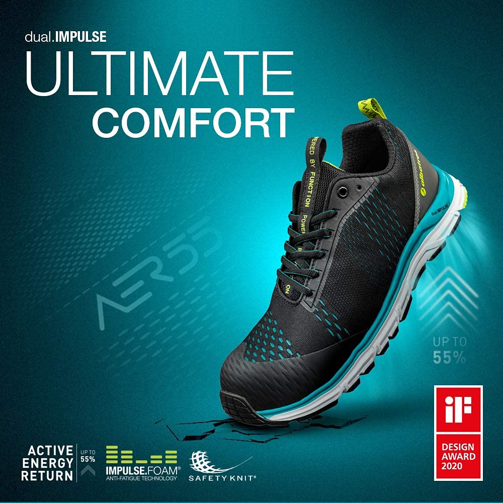 ALBATROS AER55 Impulse Low Scarpe Antinfortunistiche da Lavoro S1P ESD HRO SRC Tappo in Fibra di Vetro Anti-Perforazione Senza Metallo Antiscivolo Resistente al Calore Unisex