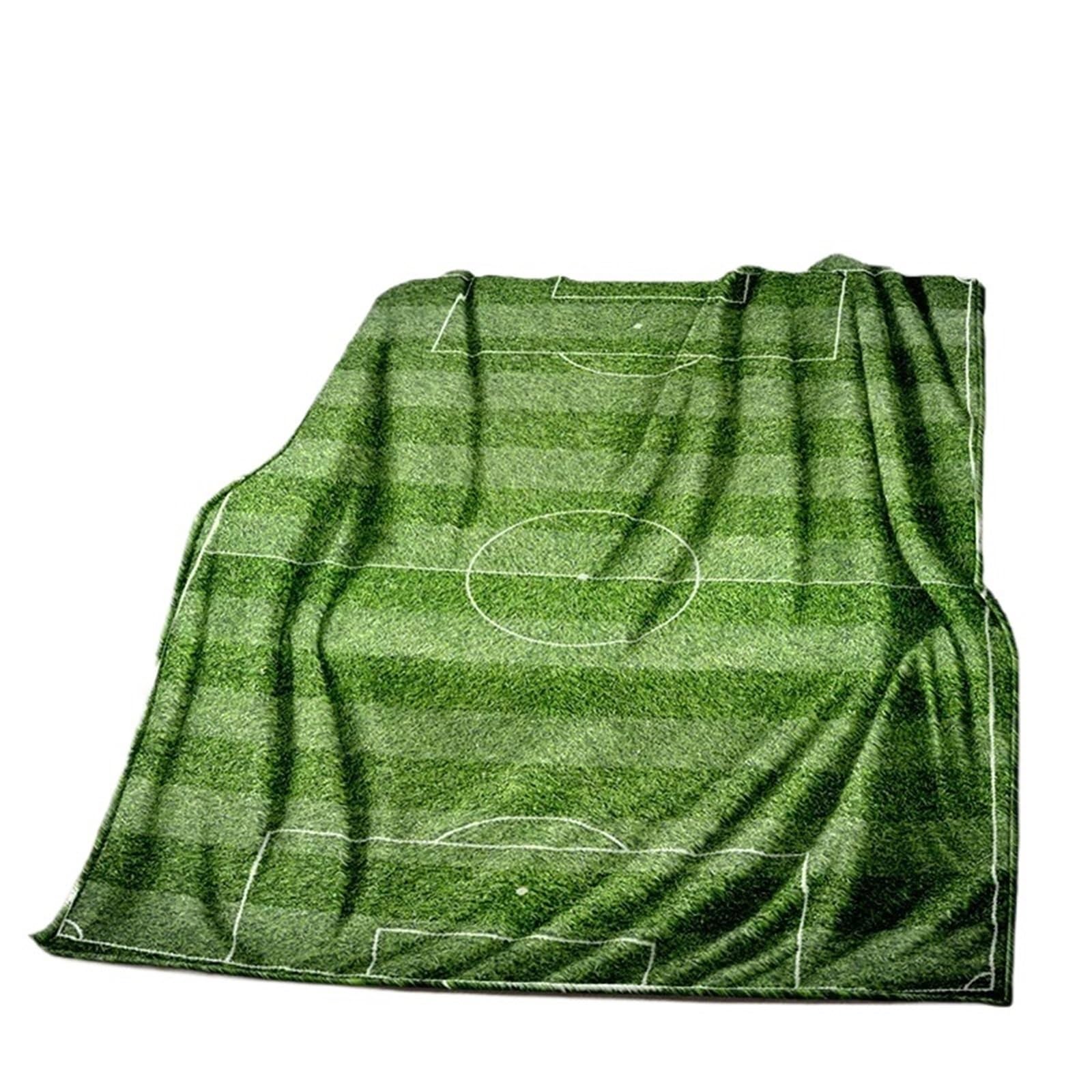 WSQHAO Football Field Soccer Sport Soft Blanket, Throw For Home Bedroom Bed Sofa Travel for Bed Couch(Color4)