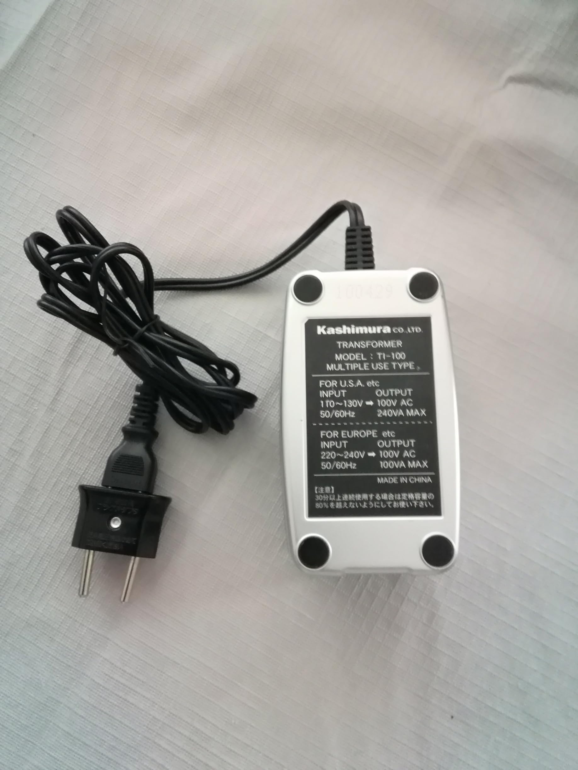 Transformer Converter Voltage Converter Kashimura TI-100 230V
