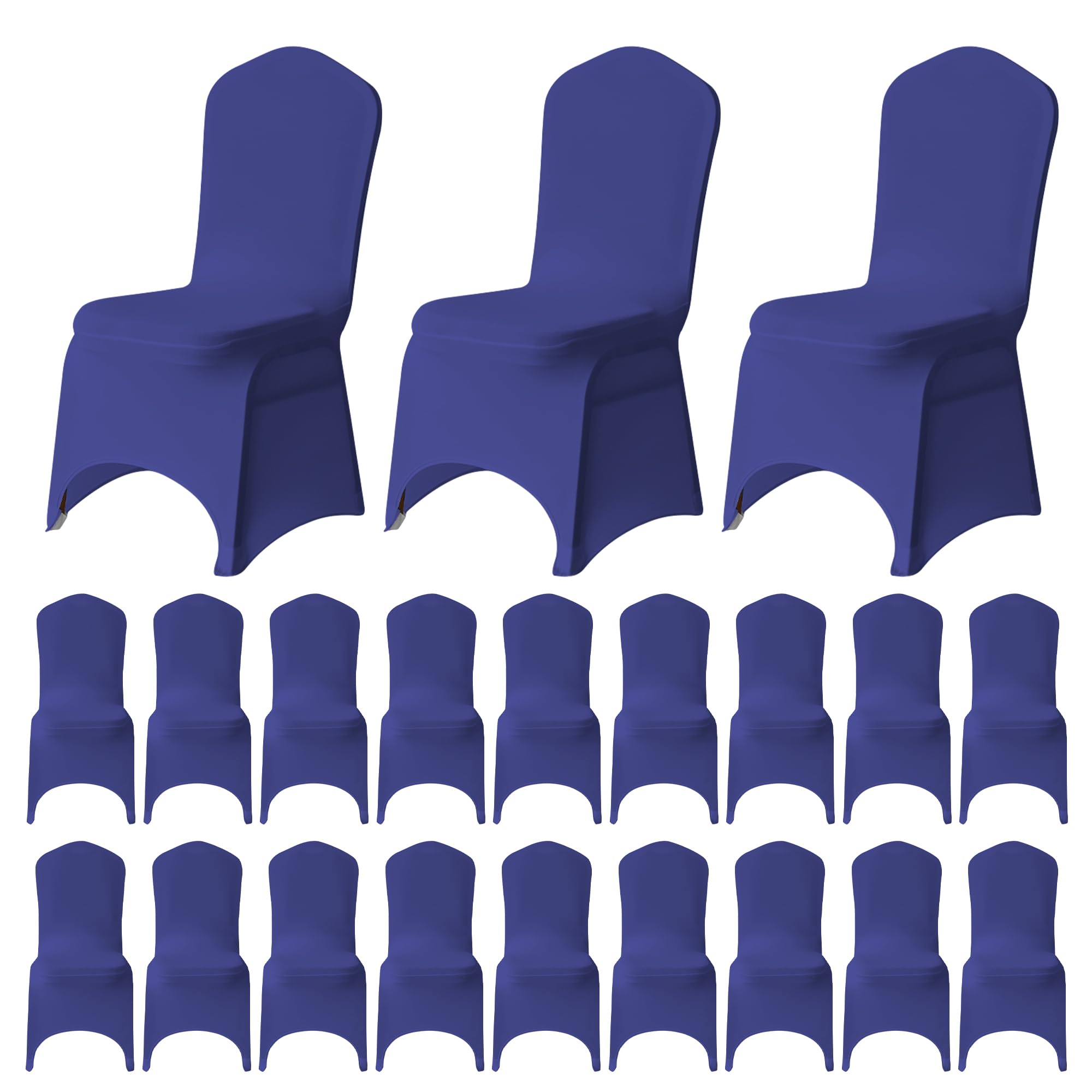 WedDecor Universal Wedding Chair Covers, 50Pcs Purple Spandex Stretch Dining Chair Slipcovers, Washable Banquet Chair Covers for Parties, Events & Celebrations — image 1
