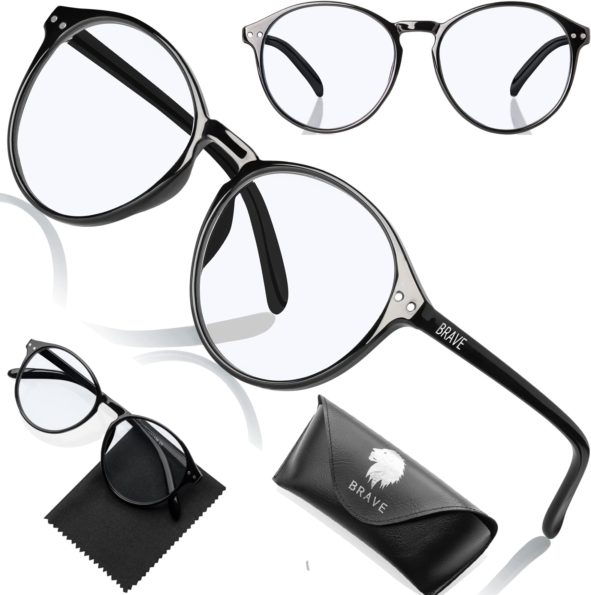 Blue Light Blocking Glasses for Headache, Eye Strain, Sleeplessness; Brave Computer Glasses for Work or Gaming with Anti Glare Filter; Unisex - Men & Women